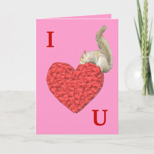 Squirrel Love Customisable Greeting Card