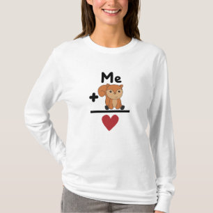 Squirrel Love Equation Forest Animals Heart T-Shirt