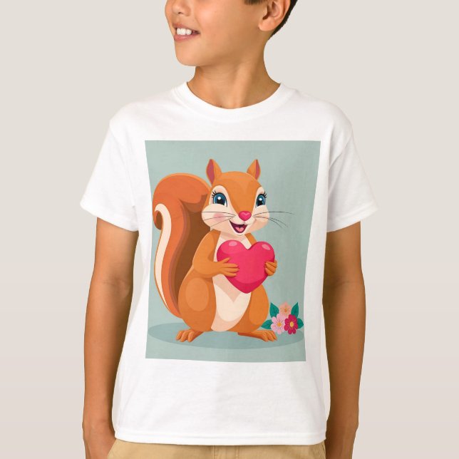 Squirrel Love Nut for Mum T-Shirt (Front)