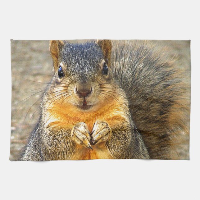 Squirrel Love_ Tea Towel (Horizontal)
