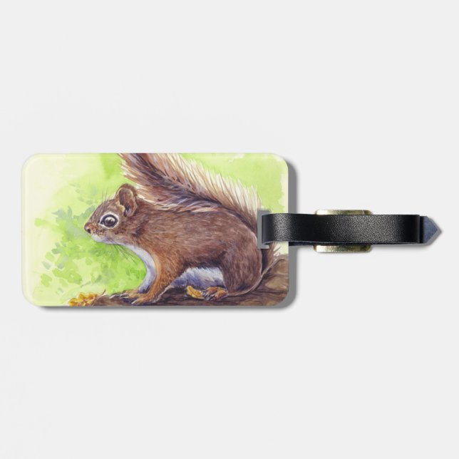 Squirrel Luggage Tag (Back Horizontal)