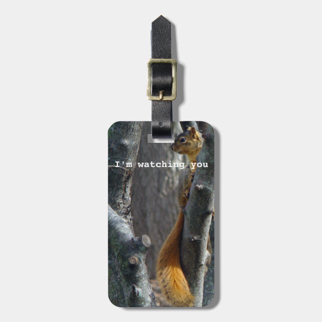 Squirrel Luggage Tag (Front Vertical)