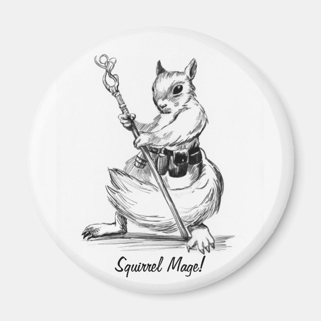 Squirrel Mage! Magnet (Front)