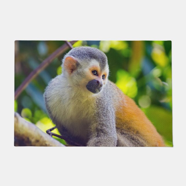 Squirrel monkey in Manuel Antonio NP - Costa Rica  Doormat (Front)