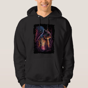 Squirrel mountains sunset hiker retro 70s vintage hoodie