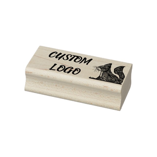 Squirrel Nature Custom Logo Rubber Stamp (Stamp)
