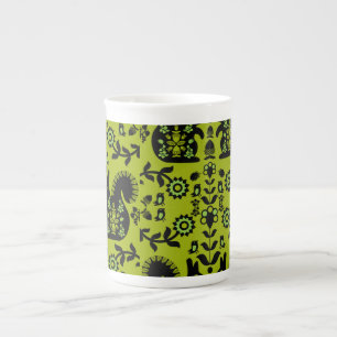 Squirrel Nordic Scandinavian Folk Art Bone China Mug