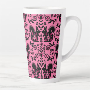 Squirrel Nordic Scandinavian Folk Art Latte Mug