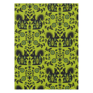 Squirrel Nordic Scandinavian Folk Art Tablecloth