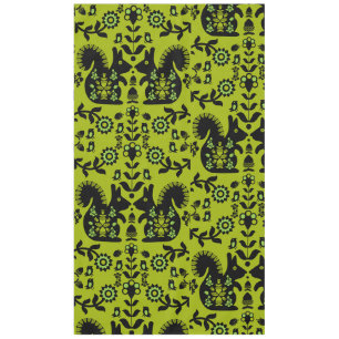 Squirrel Nordic Scandinavian Folk Art Tablecloth