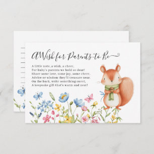 Squirrel Nutkin Wish for Parents-To-Be Shower  Enclosure Card