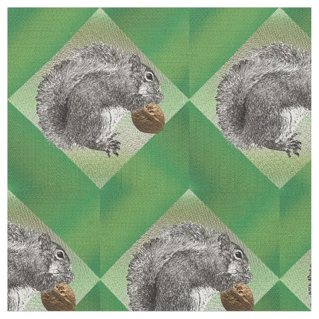 Squirrel Nuts Fabric (Close Up)