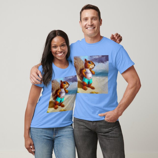 Squirrel On A Beach T-Shirt (Unisex)