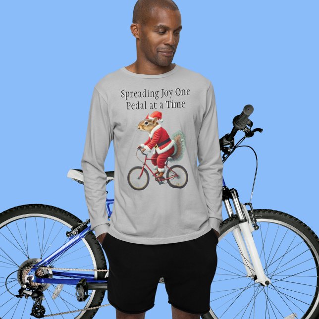 Squirrel on a bicycle Christmas gift for cyclist  T-Shirt (Creator Uploaded)