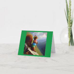 Squirrel On a Mountain Card