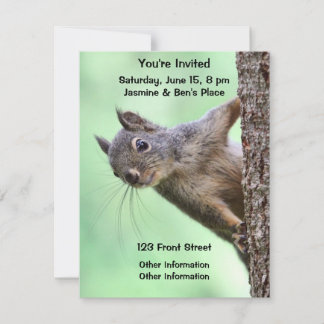 Squirrel On a Tree Invitation