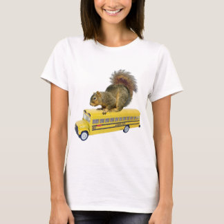 Squirrel on School Bus T-Shirt