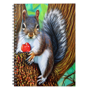Squirrel on The Tree with Fruit-47566 Notebook