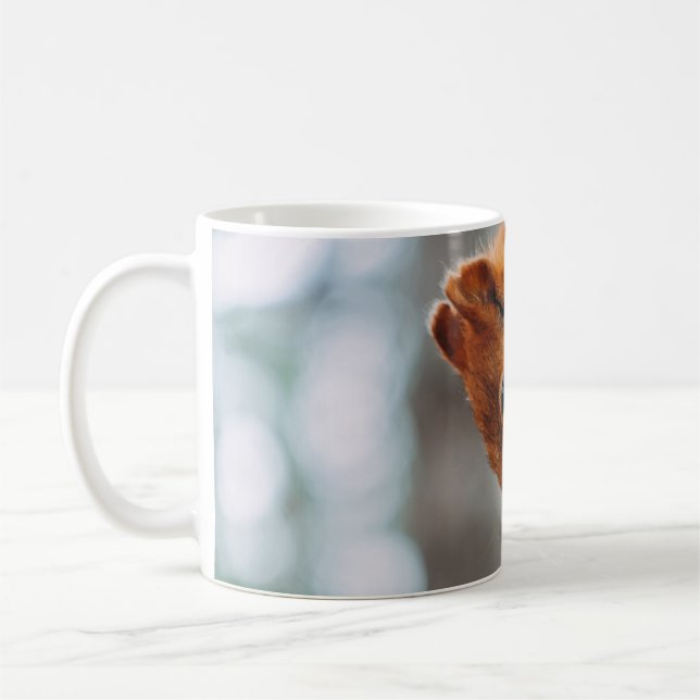 SQUIRREL ON TREE TRUNK COFFEE MUG (Left)