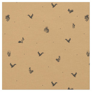 Squirrel pattern fabric