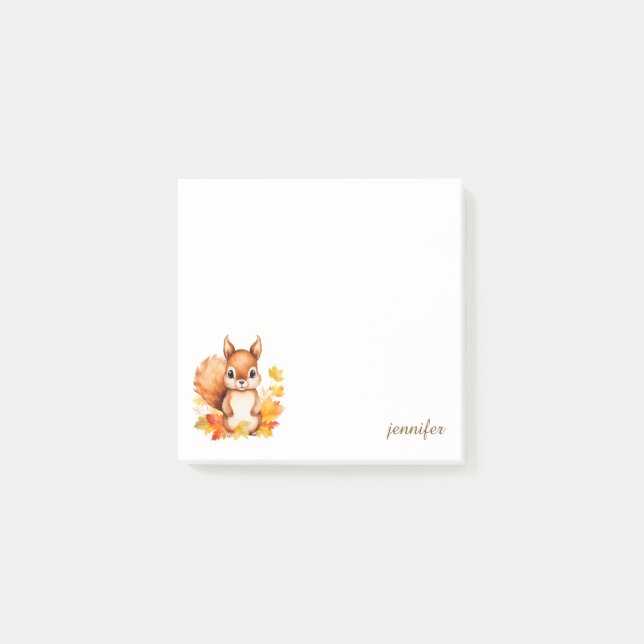 Squirrel Personalise Post-it® Notes (Front)