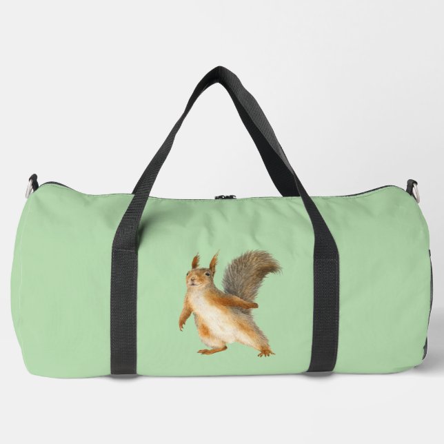 Squirrel Personalised  Duffle Bag (Front)