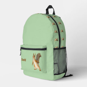 Squirrel Personalised Printed Backpack