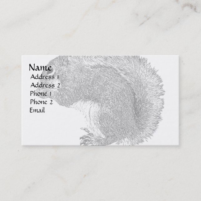Squirrel Plain Business Card (Front)