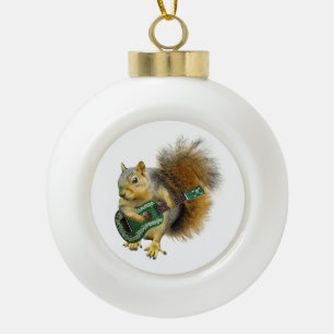 Squirrel Playing a Ukulele Ornament