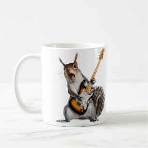 Squirrel Playing Guitar Coffee Mug