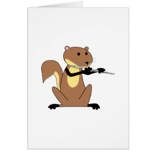 Squirrel Playing the Flute