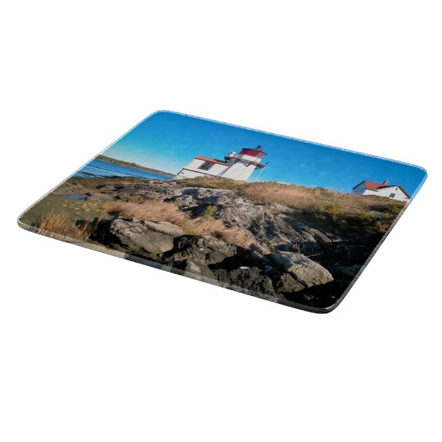 Squirrel Point Lighthouse Maine Cutting Board (Corner)