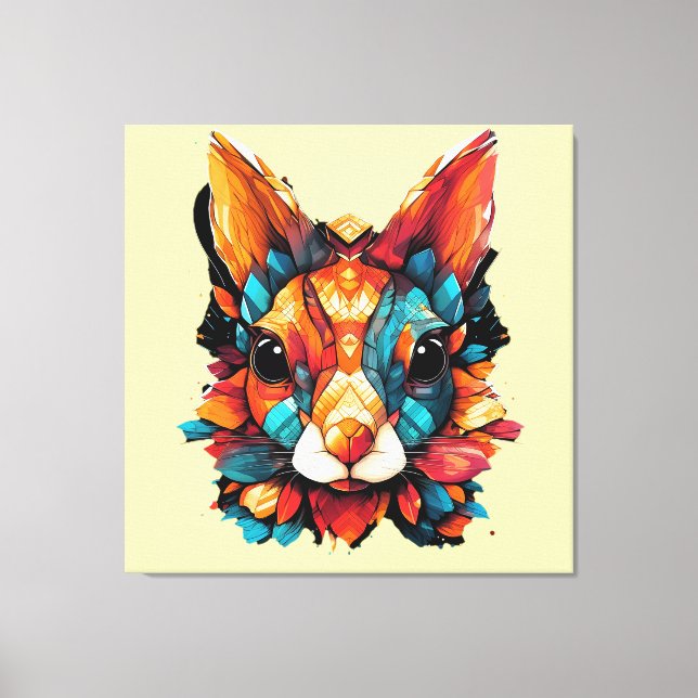 Squirrel Popart Canvas Print (Front)