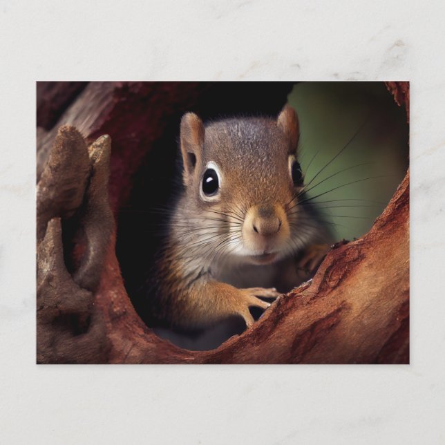 Squirrel Portrait Postcard (Front)