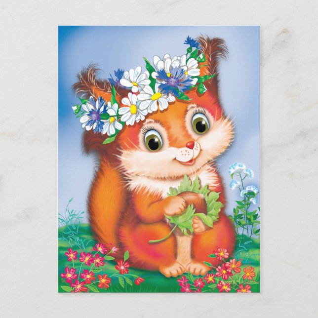 squirrel postcard (Front)