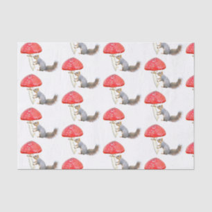 Squirrel Red Mushroom Tissue Paper