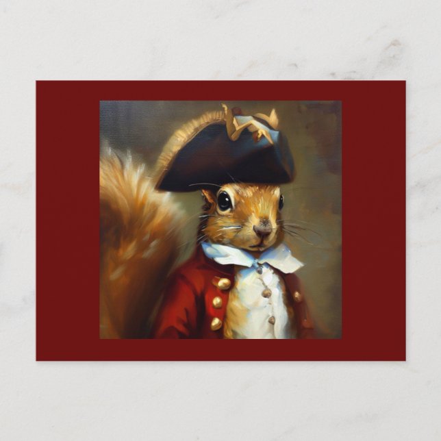 Squirrel Redcoat Postcard (Front)