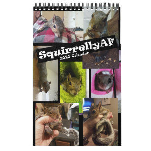 Squirrel Rehab SquirrellyAF 2020 Wall Calendar