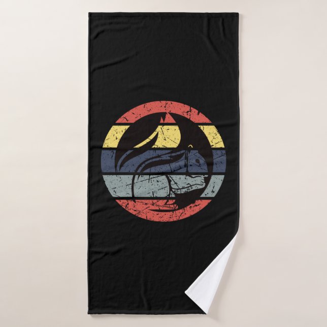 Squirrel Retro  Bath Towel (Bath Towel)