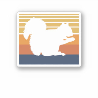 Squirrel Retro Vintage 60s 70s Animal Squirrel Lov