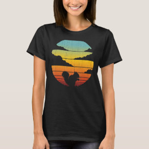 Squirrel Retro Vintage 60s 70s Sunset Rodent Anima T-Shirt