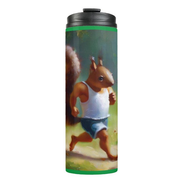 Squirrel Running Thermal Tumbler (Front)