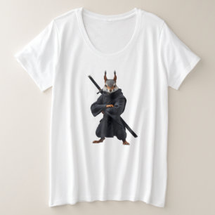 Squirrel Samurai Plus Size T-Shirt