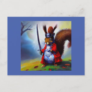 Squirrel Samurai Postcard