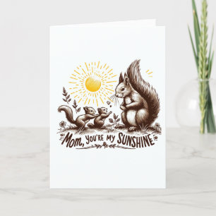 Squirrel Serenade: Sunshine and Affection Holiday Card