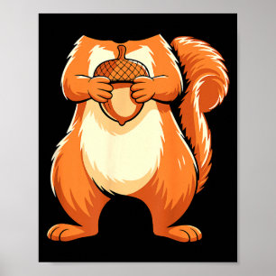 Squirrel Shirt Adult Men Women Kids Body Squirrel  Poster