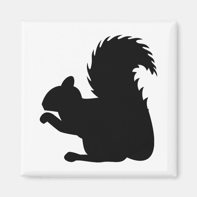 Squirrel Silhouette Magnet (Front)
