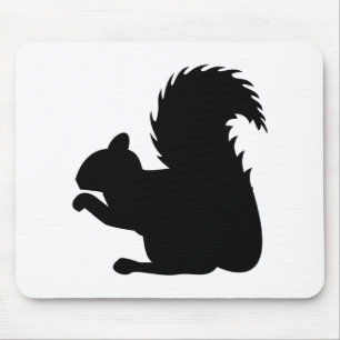 Squirrel Silhouette Mouse Pad