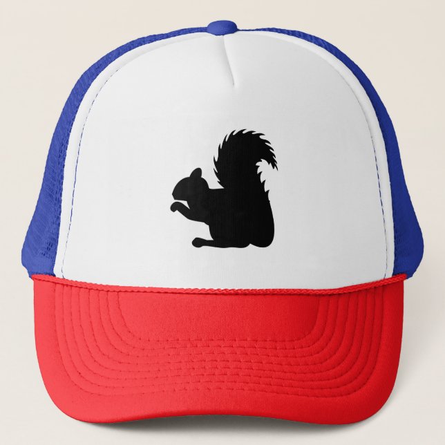 Squirrel Silhouette Trucker Hat (Front)