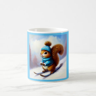 Squirrel Skiing Coffee Mug